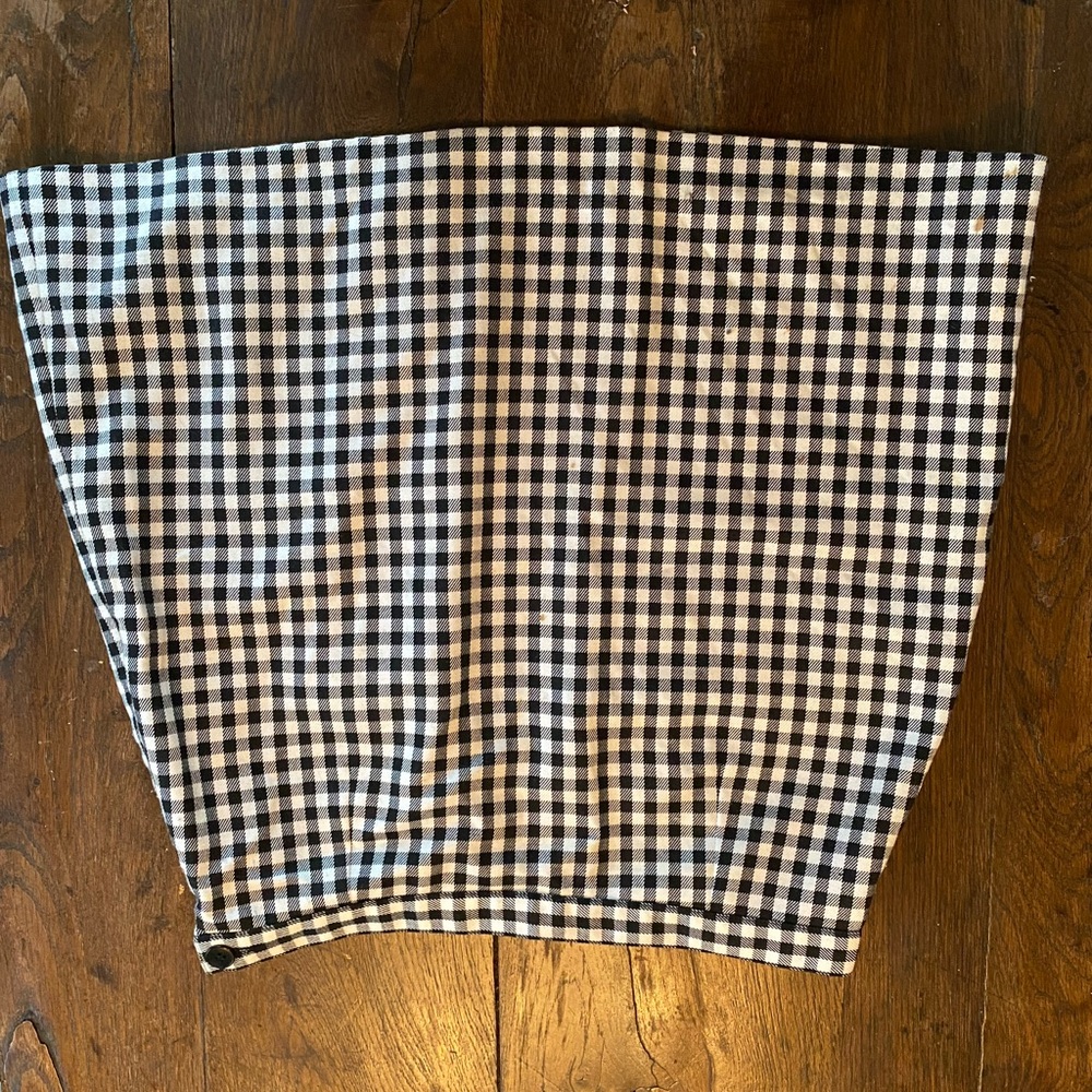 Checkered silk lined skirt vintage